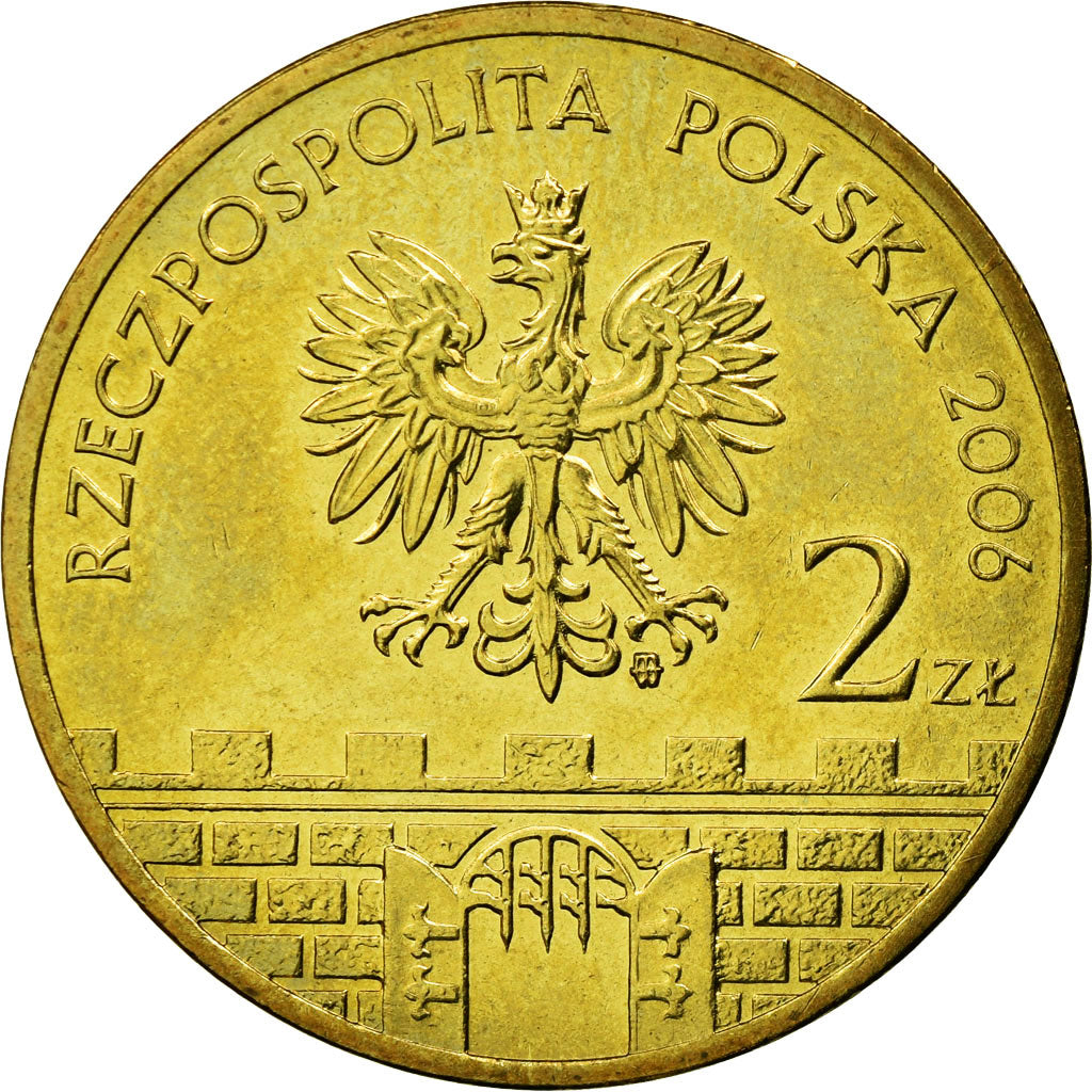 Moeda, Polónia, 2 Zlote, 2006, Warsaw, VF(30-35), Latão, KM:569