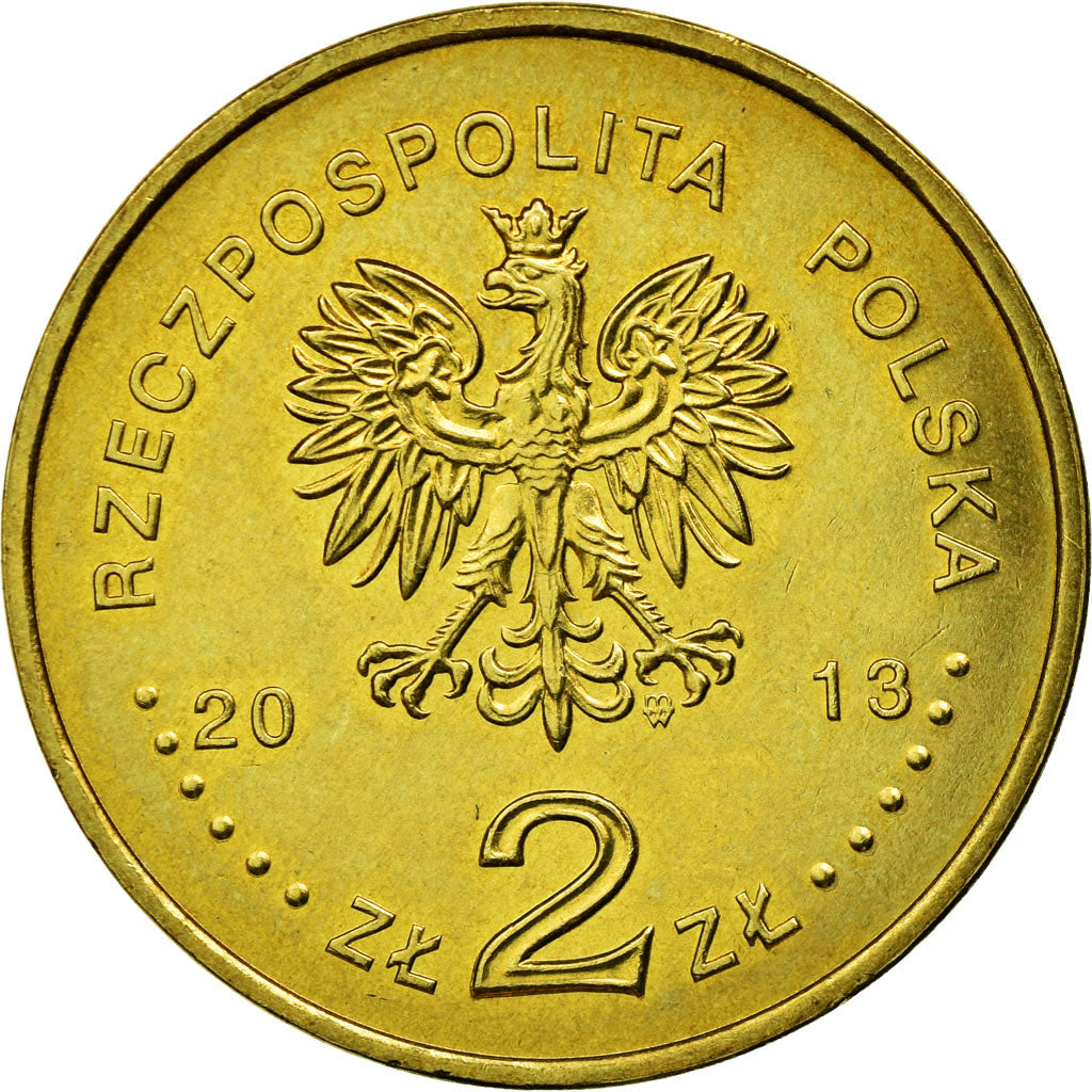 Münze, Polen, 2 Zlotych, 2013, Warsaw, S+, Messing, KM:854