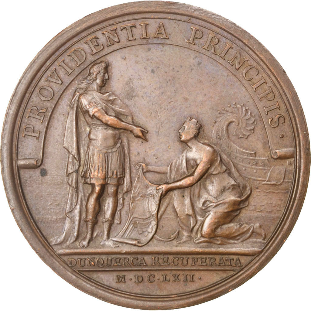 FRANCE, Politics, Society, War, Louis XIV, Medal, AU(50-53), Mauger, Copper,...
