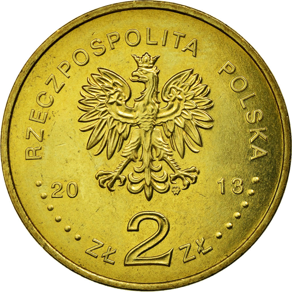 Moeda, Polónia, 2 Zlotych, 2013, Warsaw, EF(40-45), Cobre-Alumínio-Níquel