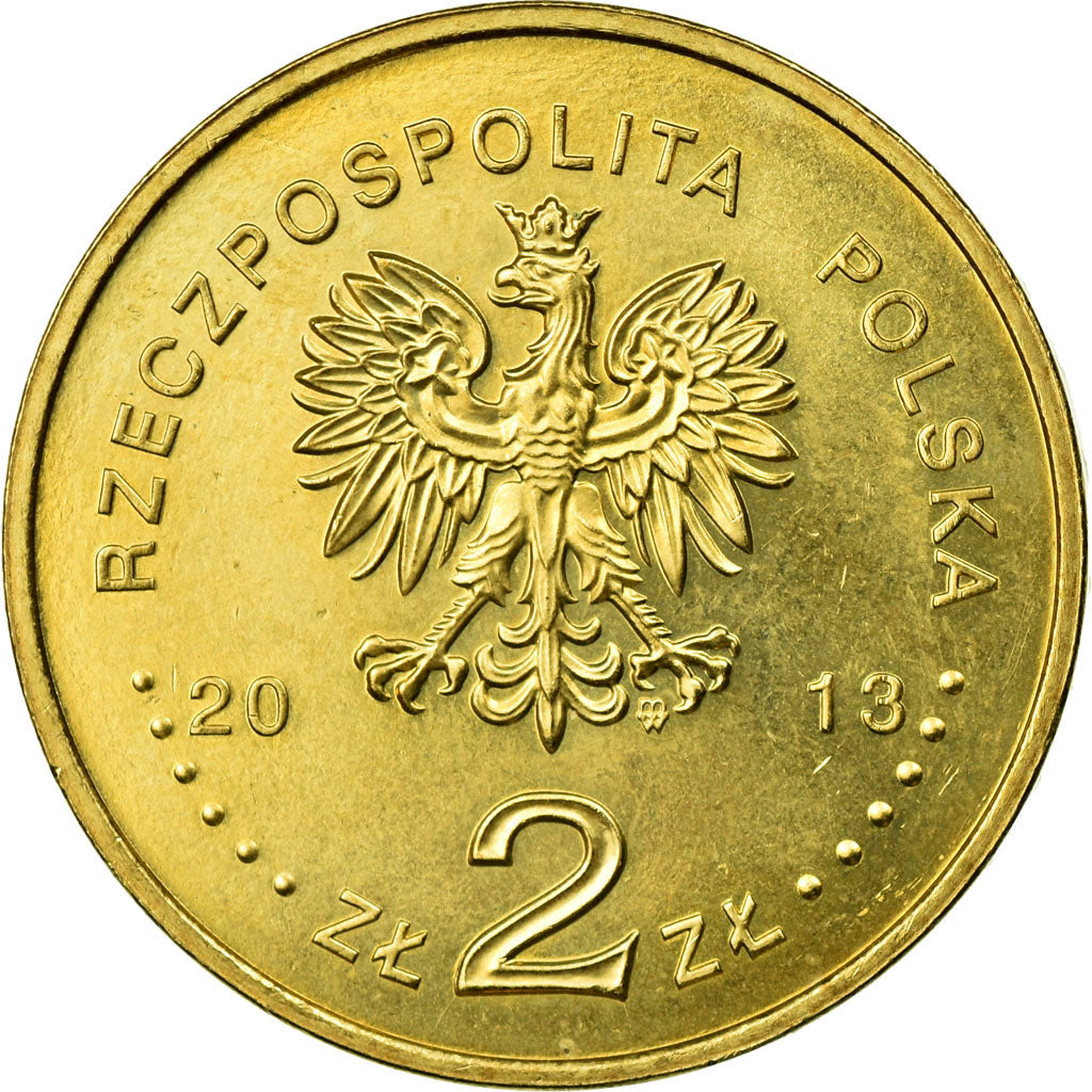 Moeda, Polónia, 2 Zlotych, 2013, Warsaw, EF(40-45), Cobre-Alumínio-Níquel