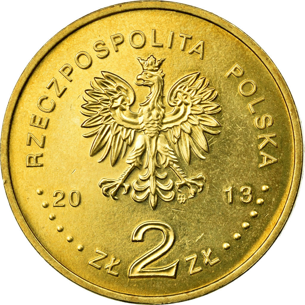 Moeda, Polónia, 2 Zlotych, 2013, Warsaw, EF(40-45), Cobre-Alumínio-Níquel