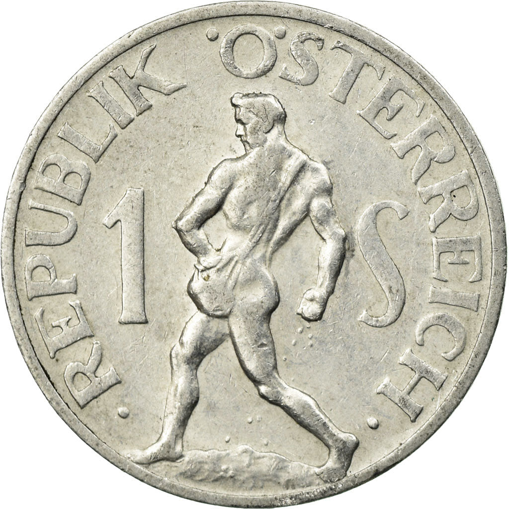 Coin, Austria, Schilling, 1947, Warsaw, EF(40-45), Aluminum, KM:2871