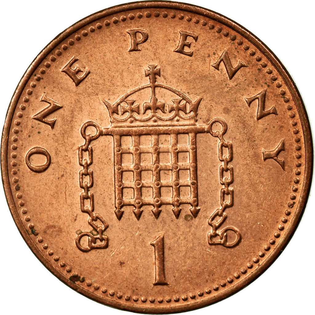 Moneda, Gran Bretaña, Elizabeth II, Penny, 2003, MBC, Cobre chapado en acero