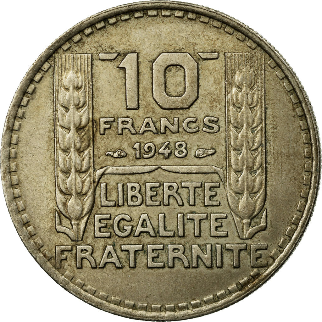 Moeda, França, Turin, 10 Francs, 1948, Paris, VF(30-35), Cobre-níquel