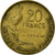 Munten, Frankrijk, Guiraud, 20 Francs, 1951, Paris, FR+, Aluminum-Bronze