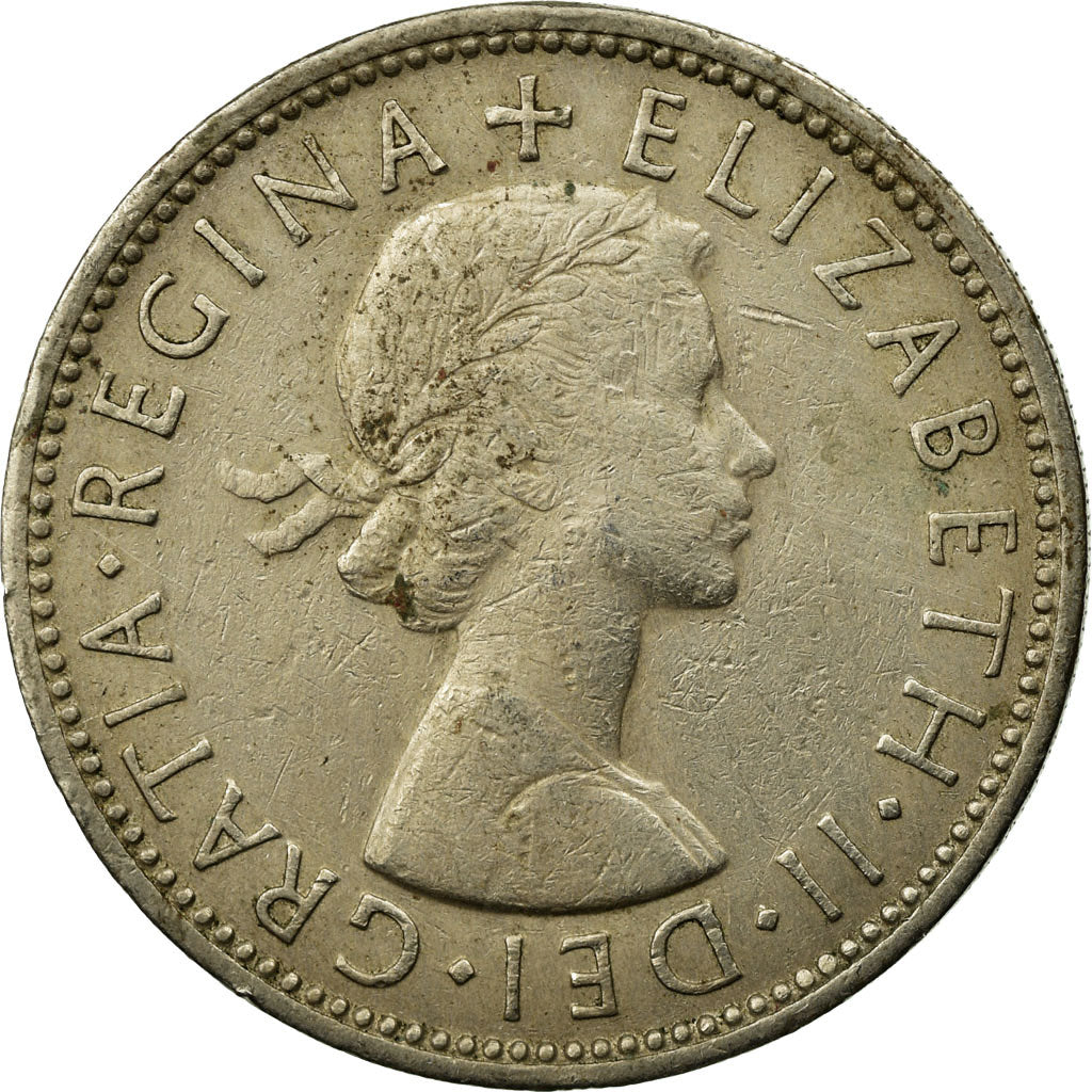 Coin, Great Britain, Elizabeth II, Florin, Two Shillings, 1964, EF(40-45)