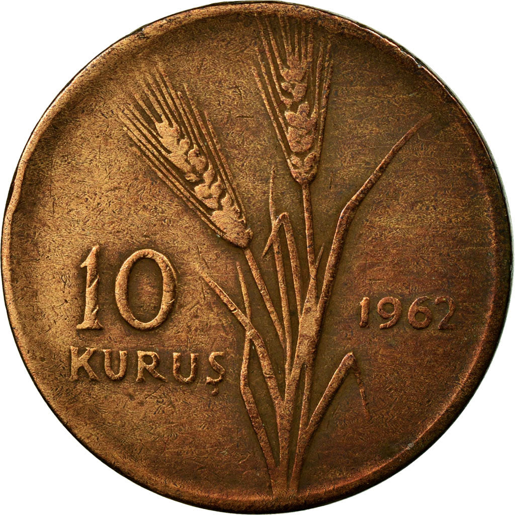 Münze, Türkei, 10 Kurus, 1962, S, Bronze, KM:891.1