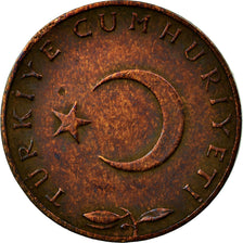 Moneta, Turchia, 5 Kurus, 1966, MB, Bronzo, KM:890.1