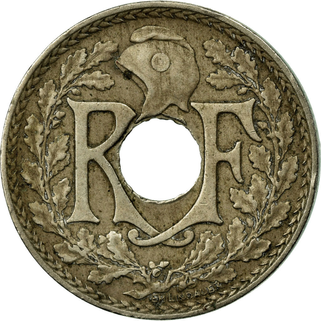 Coin, France, Lindauer, 5 Centimes, 1918, Paris, VF(30-35), Copper-nickel