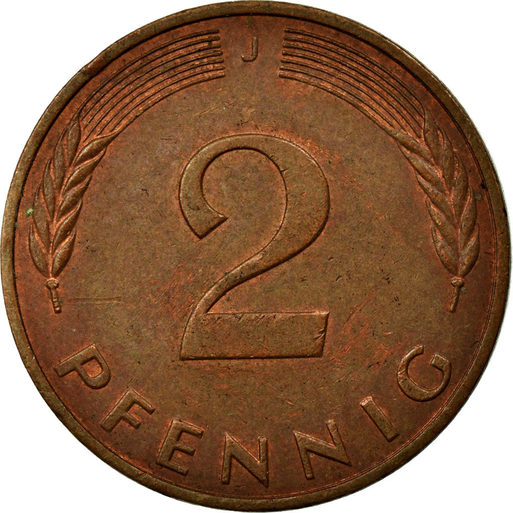 Moneta, GERMANIA - REPUBBLICA FEDERALE, 2 Pfennig, 1991, Hambourg, MB+, Acciaio