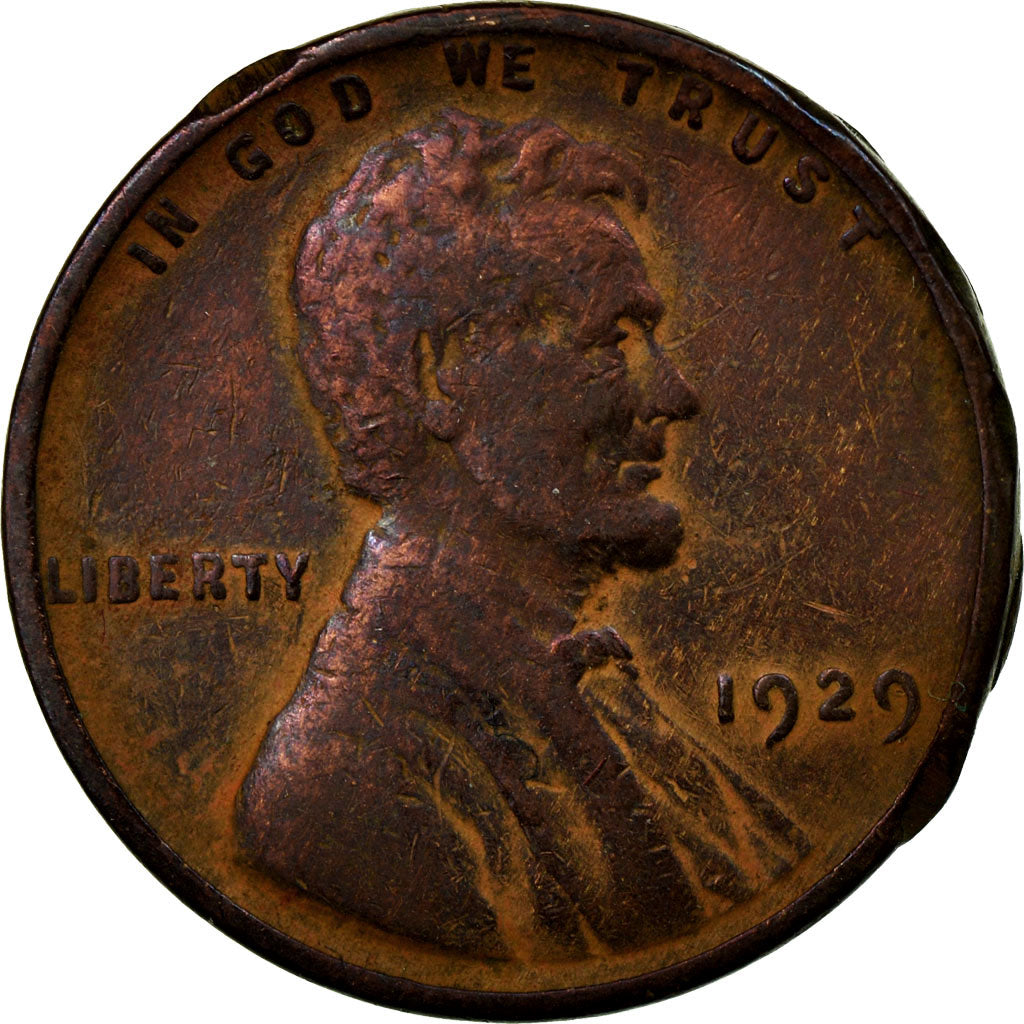 Coin, United States, Lincoln Cent, Cent, 1929, U.S. Mint, Philadelphia
