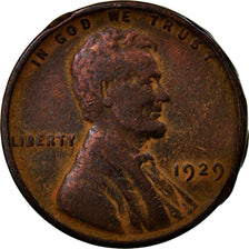 Coin, United States, Lincoln Cent, Cent, 1929, U.S. Mint, Philadelphia