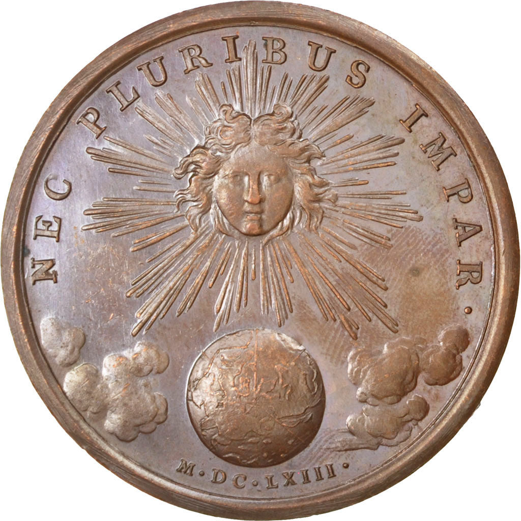 Francia, Medal, Louis XIV, Politics, Society, War, Mauger, BB+, Rame, 41, Div...