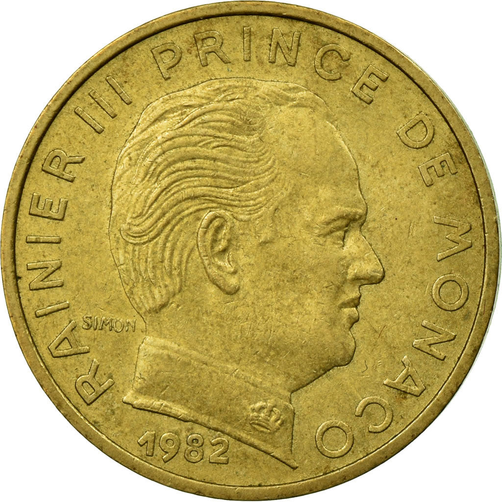 Münze, Monaco, Rainier III, 10 Centimes, 1982, SS, Aluminum-Bronze, KM:142