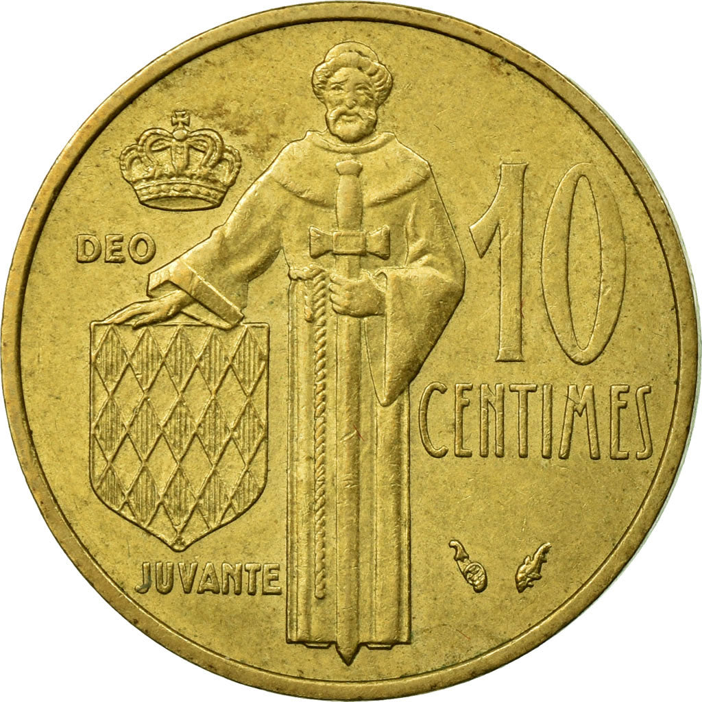 Münze, Monaco, Rainier III, 10 Centimes, 1982, SS, Aluminum-Bronze, KM:142