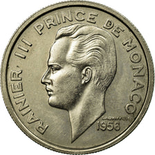 Coin, Monaco, Rainier III, 100 Francs, Cent, 1956, EF(40-45), Copper-nickel