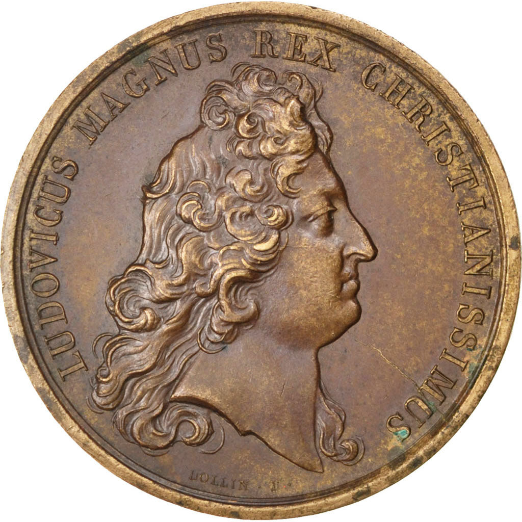 FRANCE, Politics, Society, War, Louis XIV, Medal, AU(55-58), Mauger, Copper,...