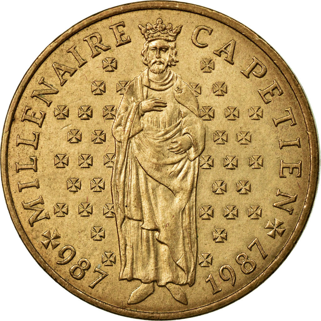 Moeda, França, 10 Francs, 1987, Paris, EF(40-45), Níquel-Bronze, KM:961d