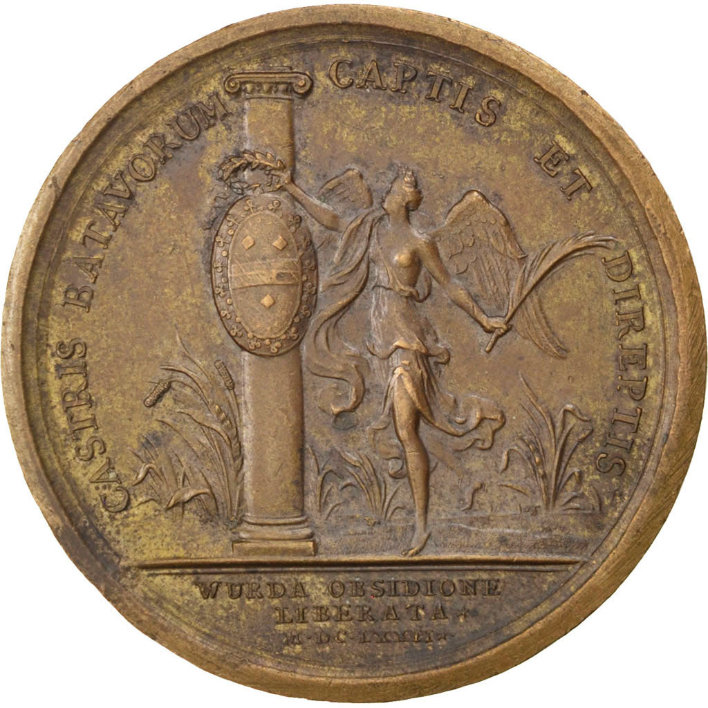 FRANCE, Politics, Society, War, Louis XIV, Medal, AU(50-53), Mauger, Copper,...