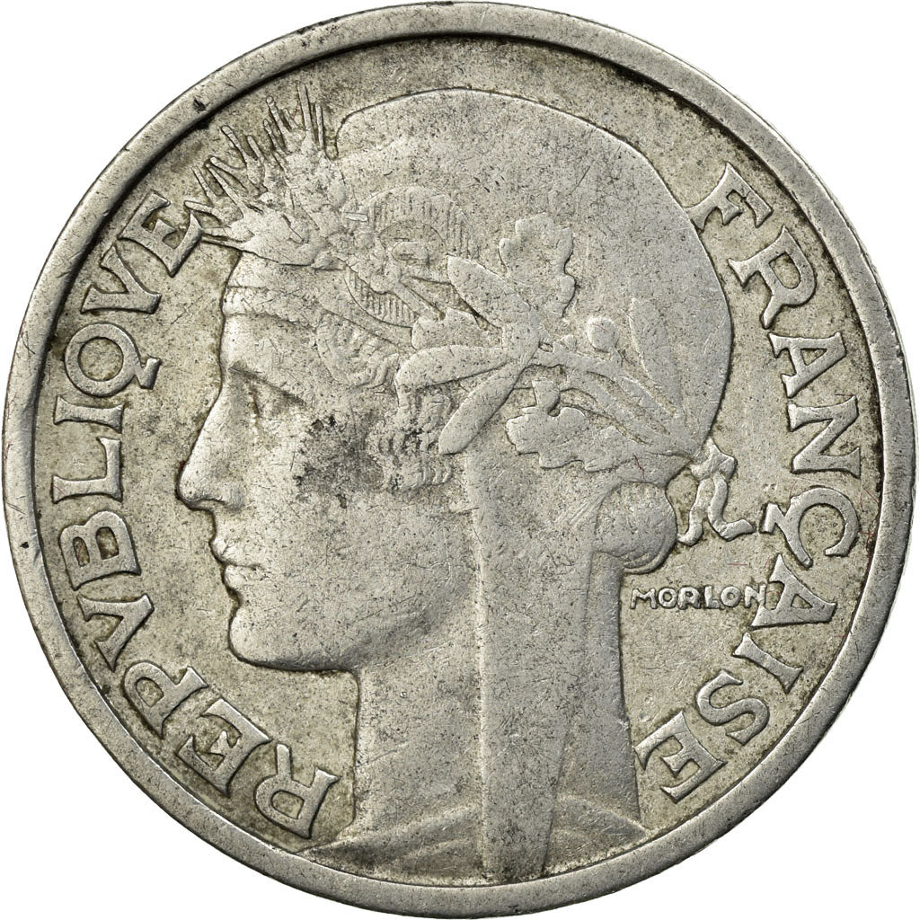 Coin, France, Morlon, 2 Francs, 1948, Beaumont - Le Roger, EF(40-45), Aluminum