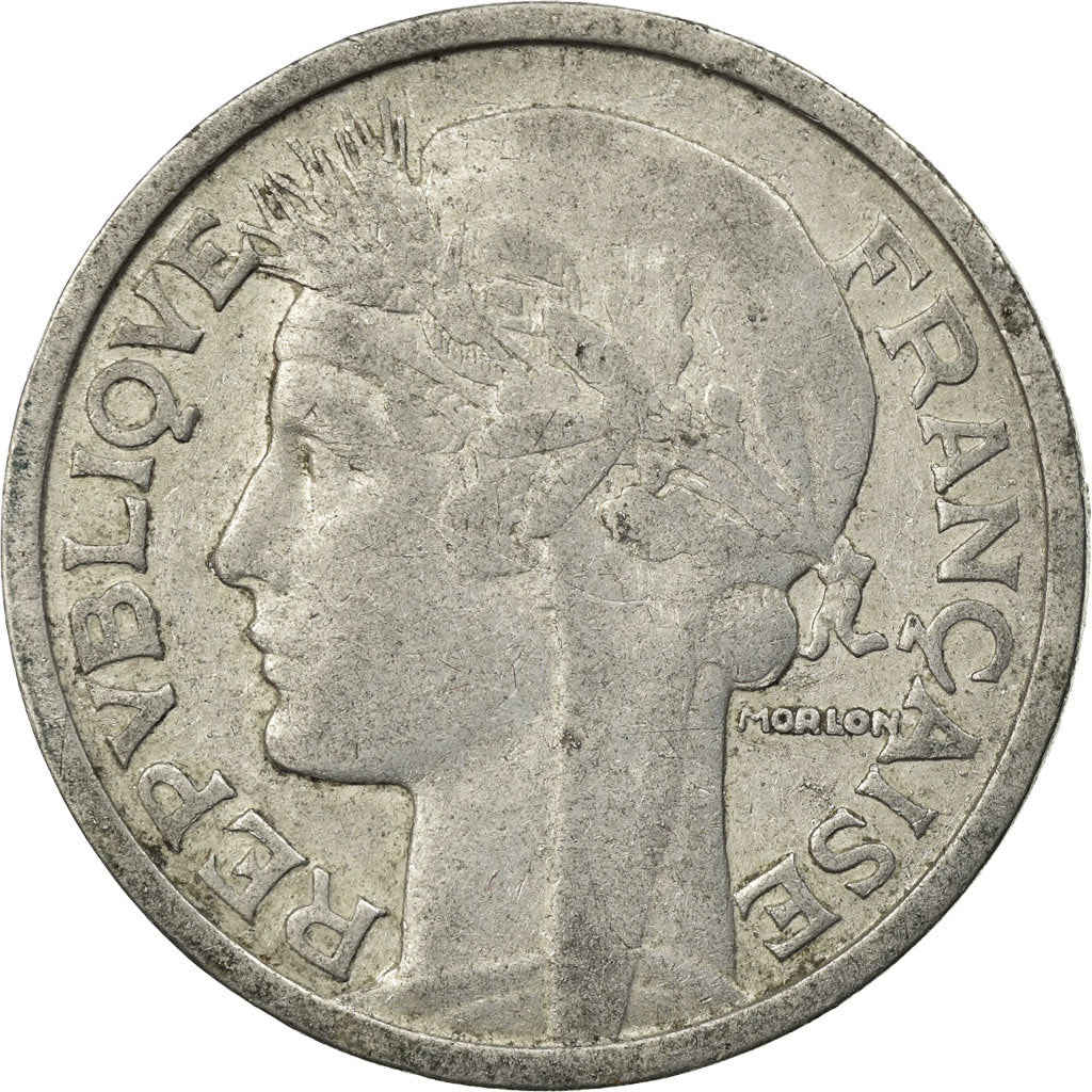 Coin, France, Morlon, 2 Francs, 1949, Paris, EF(40-45), Aluminum, KM:886a.1