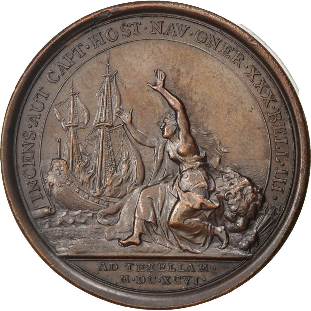 Louis XIV, Défaite de la flotte hollandaise près de Texel, Médaille, Divo 263
