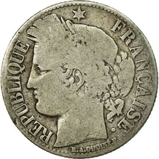 Monnaie, France, Cérès, Franc, 1872, Bordeaux, TB, Argent, KM:822.2