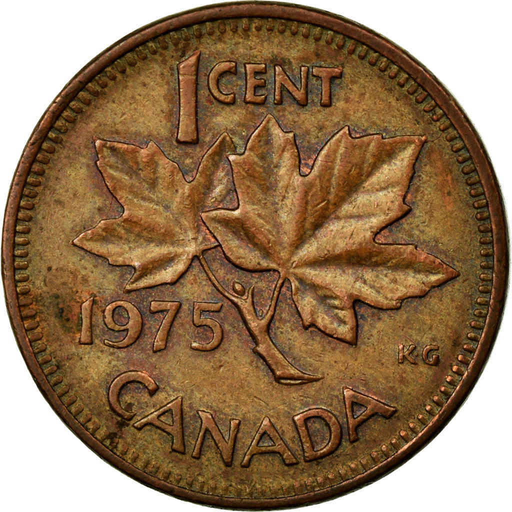 Coin, Canada, Elizabeth II, Cent, 1975, Royal Canadian Mint, Ottawa, VF(30-35)