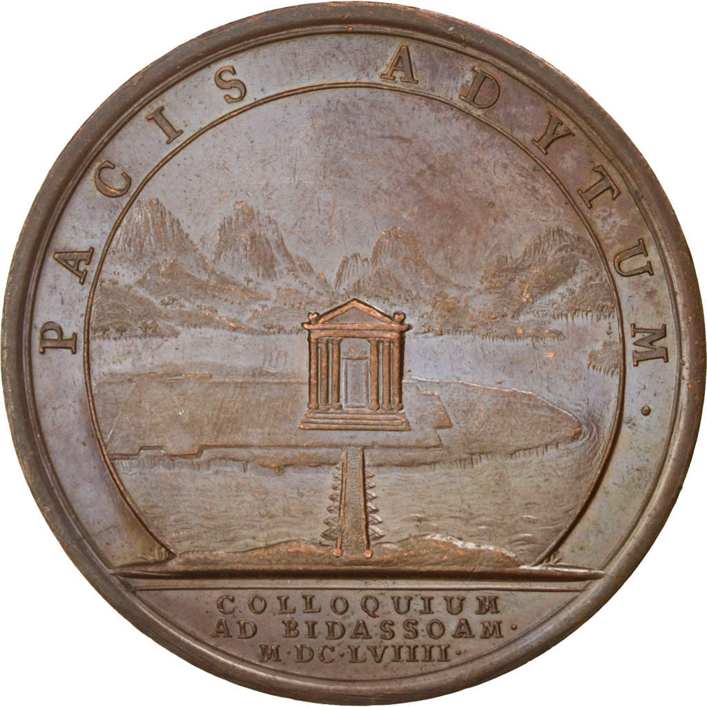 FRANCE, Politics, Society, War, Louis XIV, Medal, AU(50-53), Mauger, Copper,...