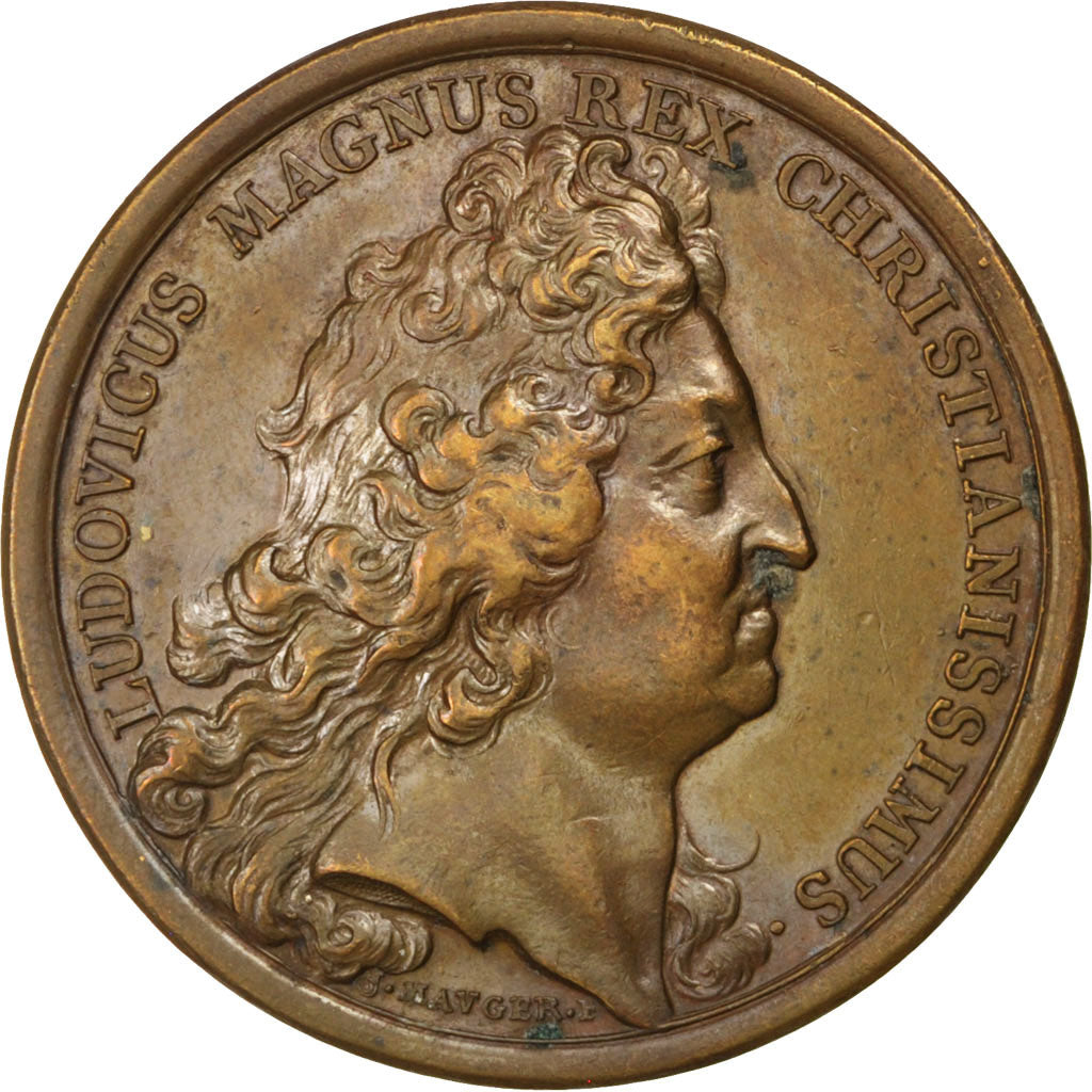 FRANCE, Politics, Society, War, Louis XIV, Medal, AU(50-53), Mauger, 41, Divo...