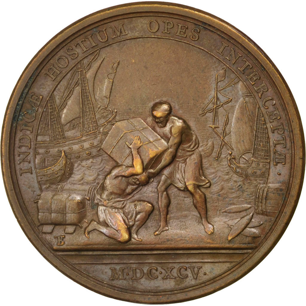 FRANCE, Politics, Society, War, Louis XIV, Medal, AU(50-53), Mauger, 41, Divo...