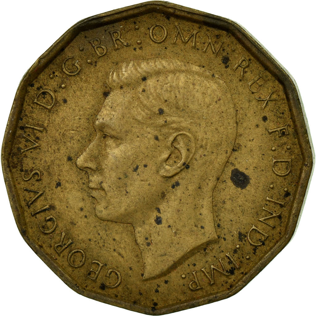 Coin, Great Britain, George VI, 3 Pence, 1943, VF(20-25), Nickel-brass, KM:849