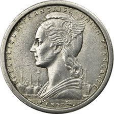 Coin, Madagascar, Franc, 1958, Paris, EF(40-45), Aluminum, KM:3