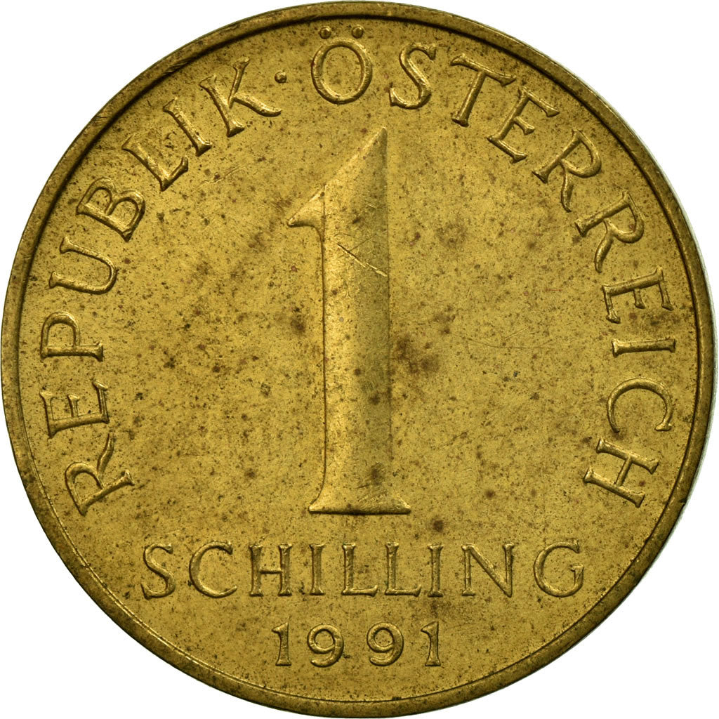 Coin, Austria, Schilling, 1991, VF(30-35), Aluminum-Bronze, KM:2886
