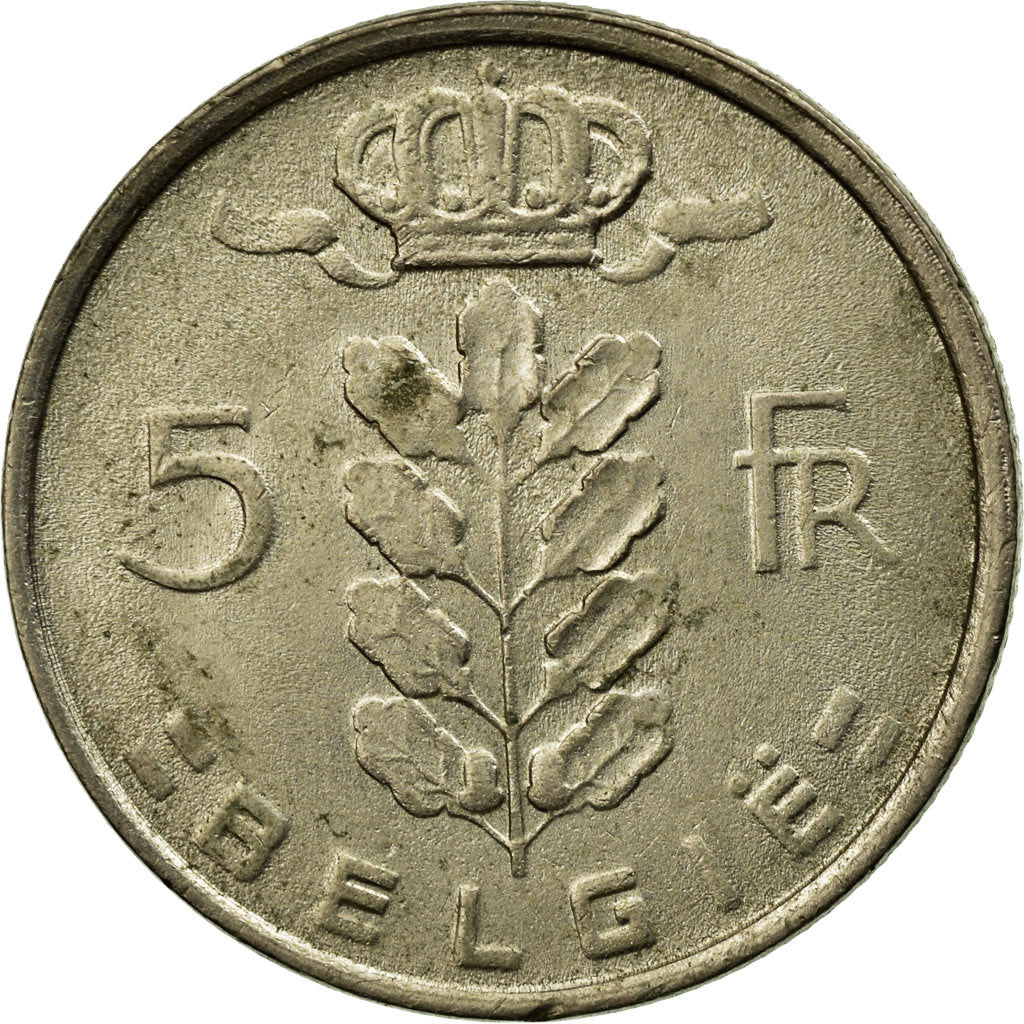 Moneta, Belgio, 5 Francs, 5 Frank, 1980, MB+, Rame-nichel, KM:135.1