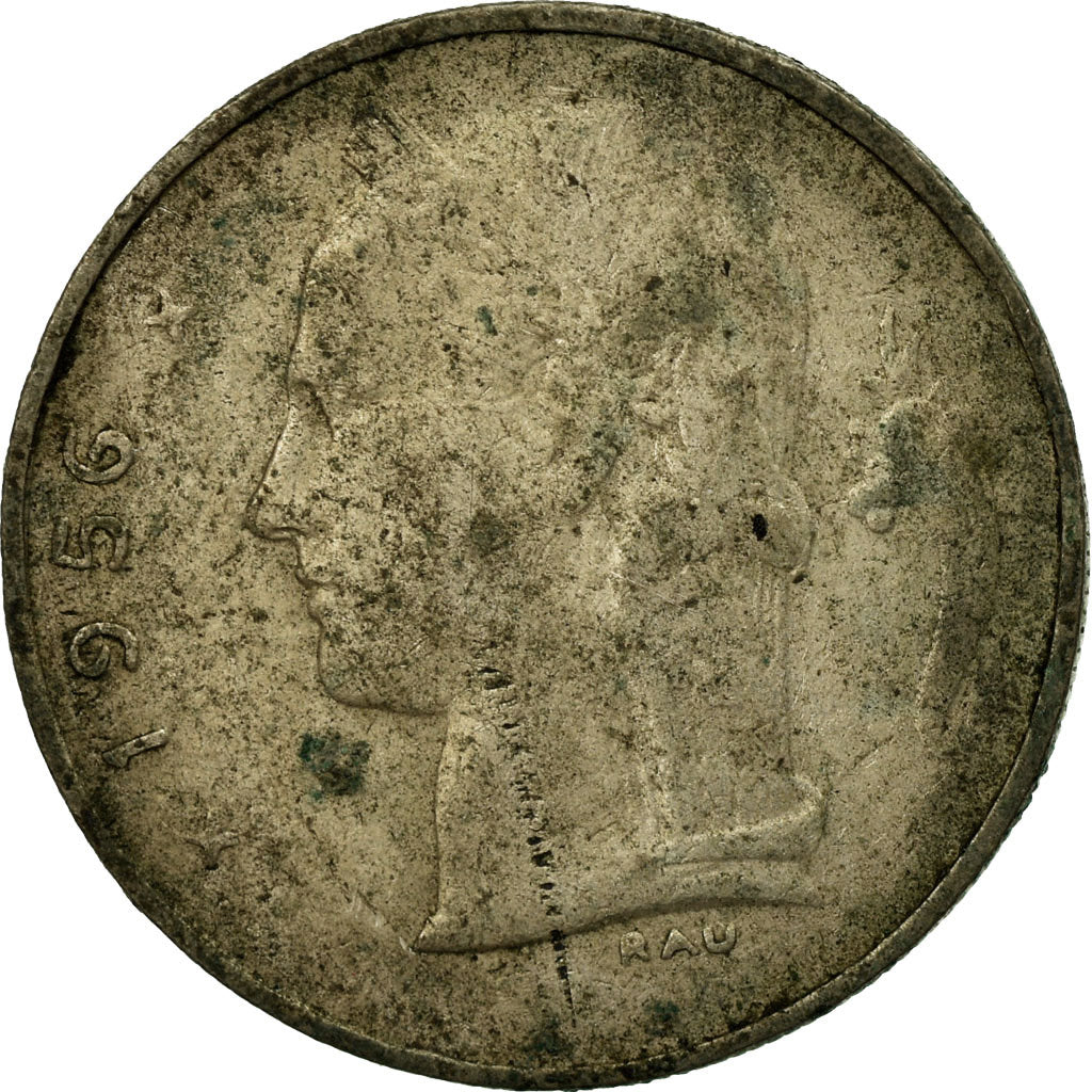 Coin, Belgium, Franc, 1956, VF(20-25), Copper-nickel, KM:143.1