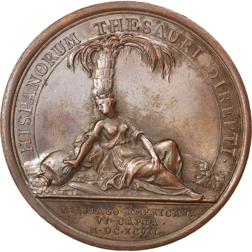FRANCE, Politics, Society, War, Louis XIV, Medal, AU(50-53), Mauger, Copper,...
