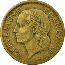 Moneda, Francia, Lavrillier, 5 Francs, 1940, Paris, BC+, Aluminio - bronce
