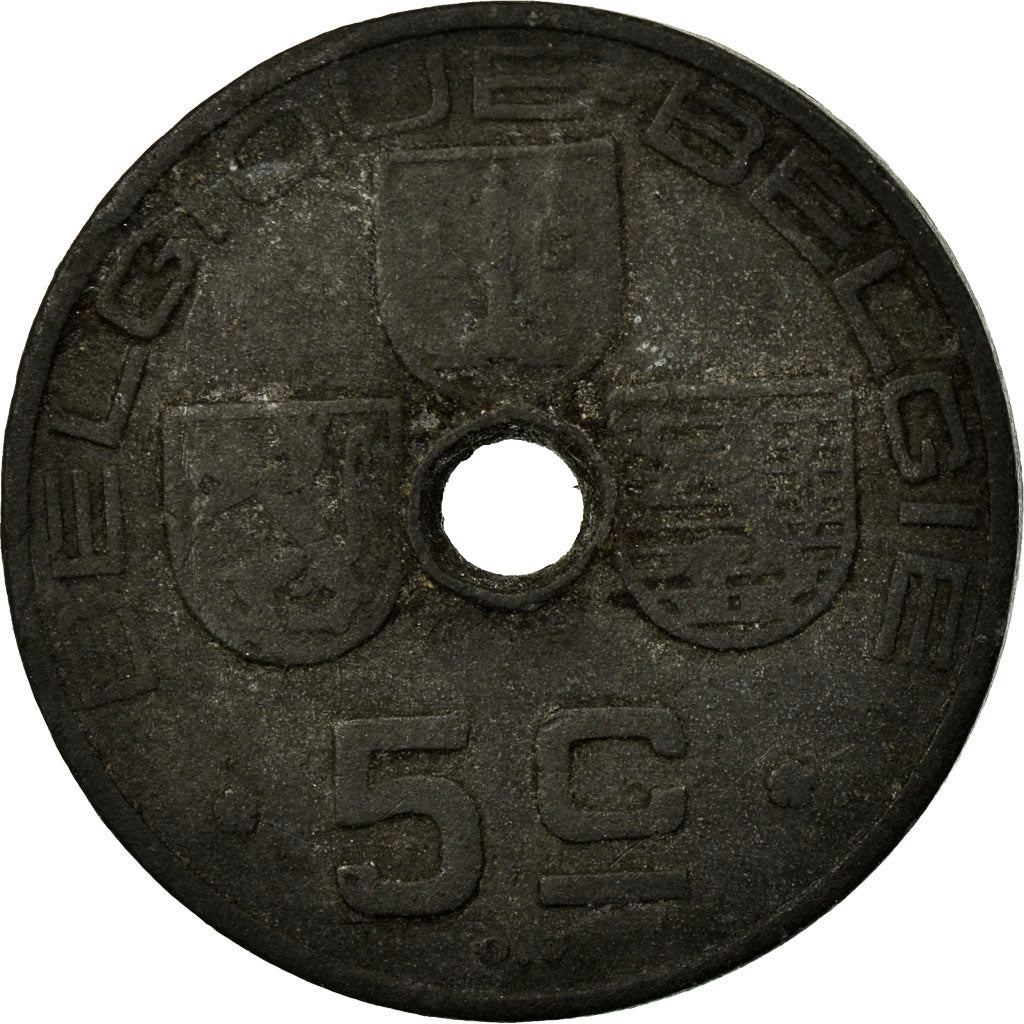 Coin, Belgium, 5 Centimes, 1943, VF(30-35), Zinc, KM:123