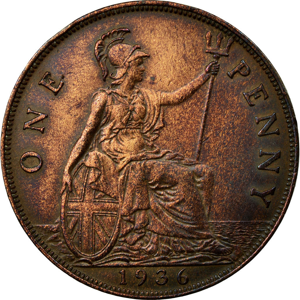 Munten, Groot Bretagne, George V, Penny, 1936, FR+, Bronze, KM:838