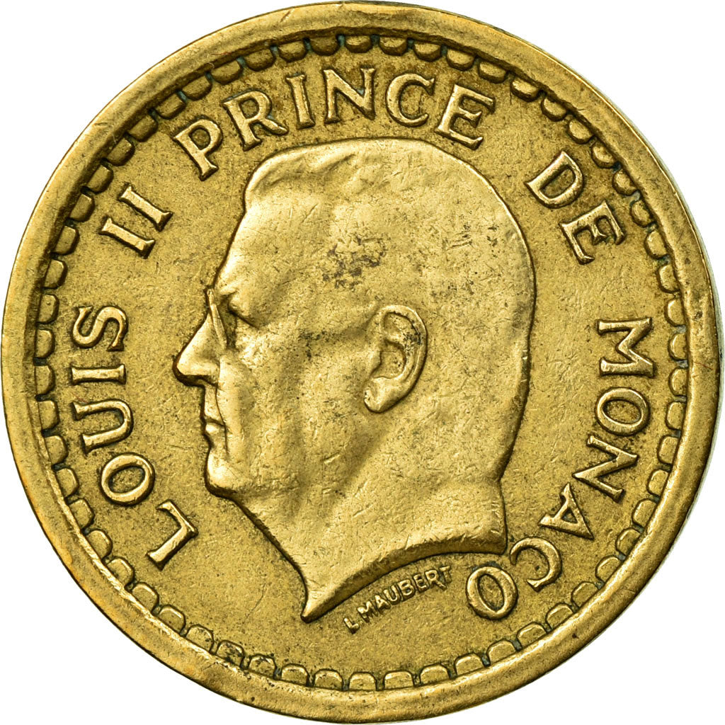 Münze, Monaco, Louis II, Franc, Undated (1943), SS, Aluminium, KM:120
