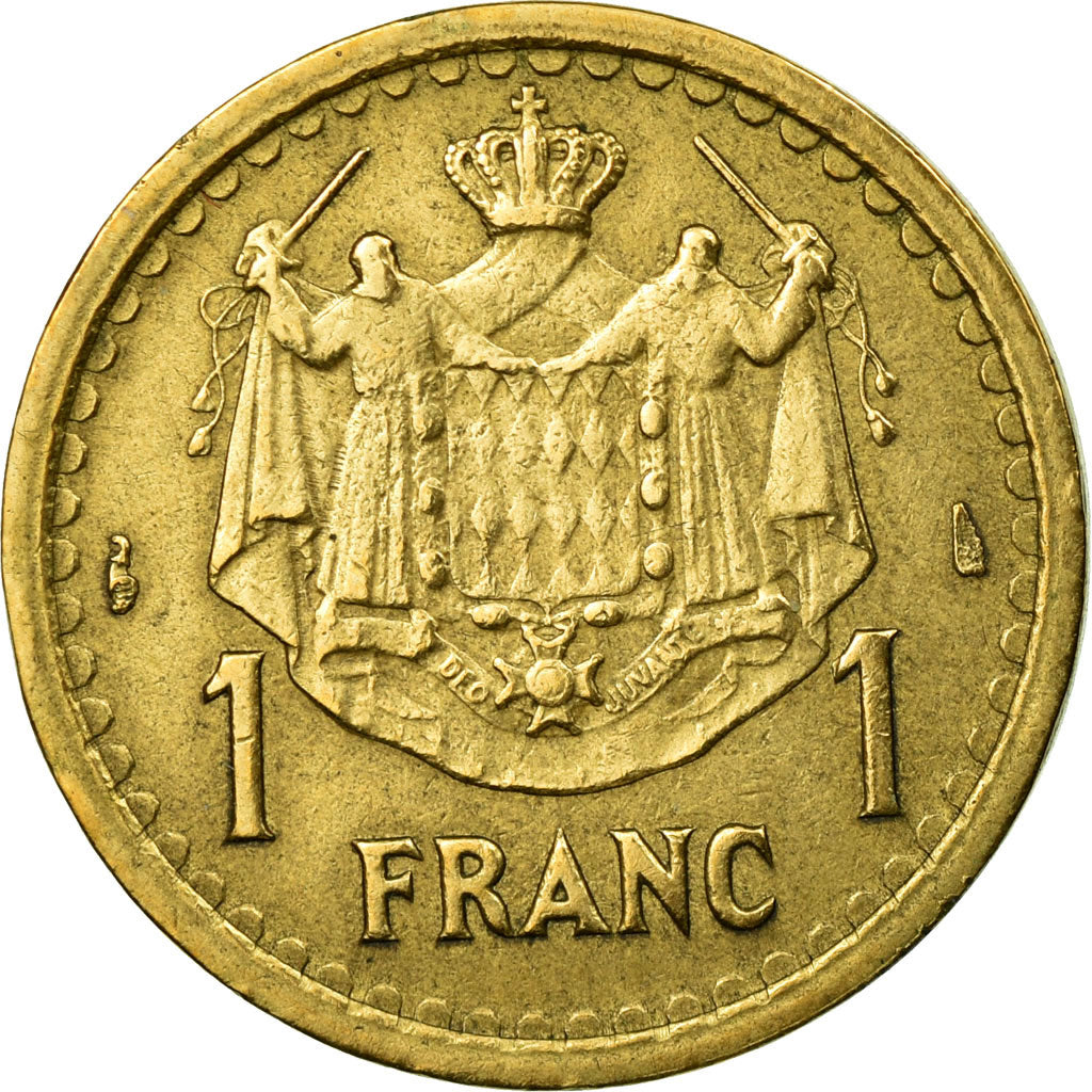 Münze, Monaco, Louis II, Franc, Undated (1943), SS, Aluminium, KM:120
