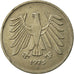 Moneta, GERMANIA - REPUBBLICA FEDERALE, 5 Mark, 1975, Karlsruhe, BB, Nichel
