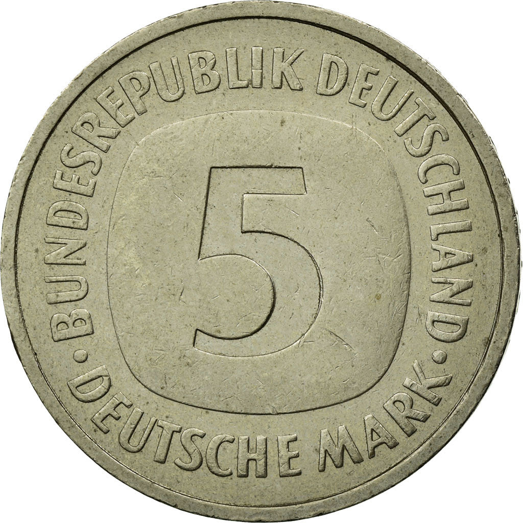 Moneta, GERMANIA - REPUBBLICA FEDERALE, 5 Mark, 1993, Munich, BB, Nichel