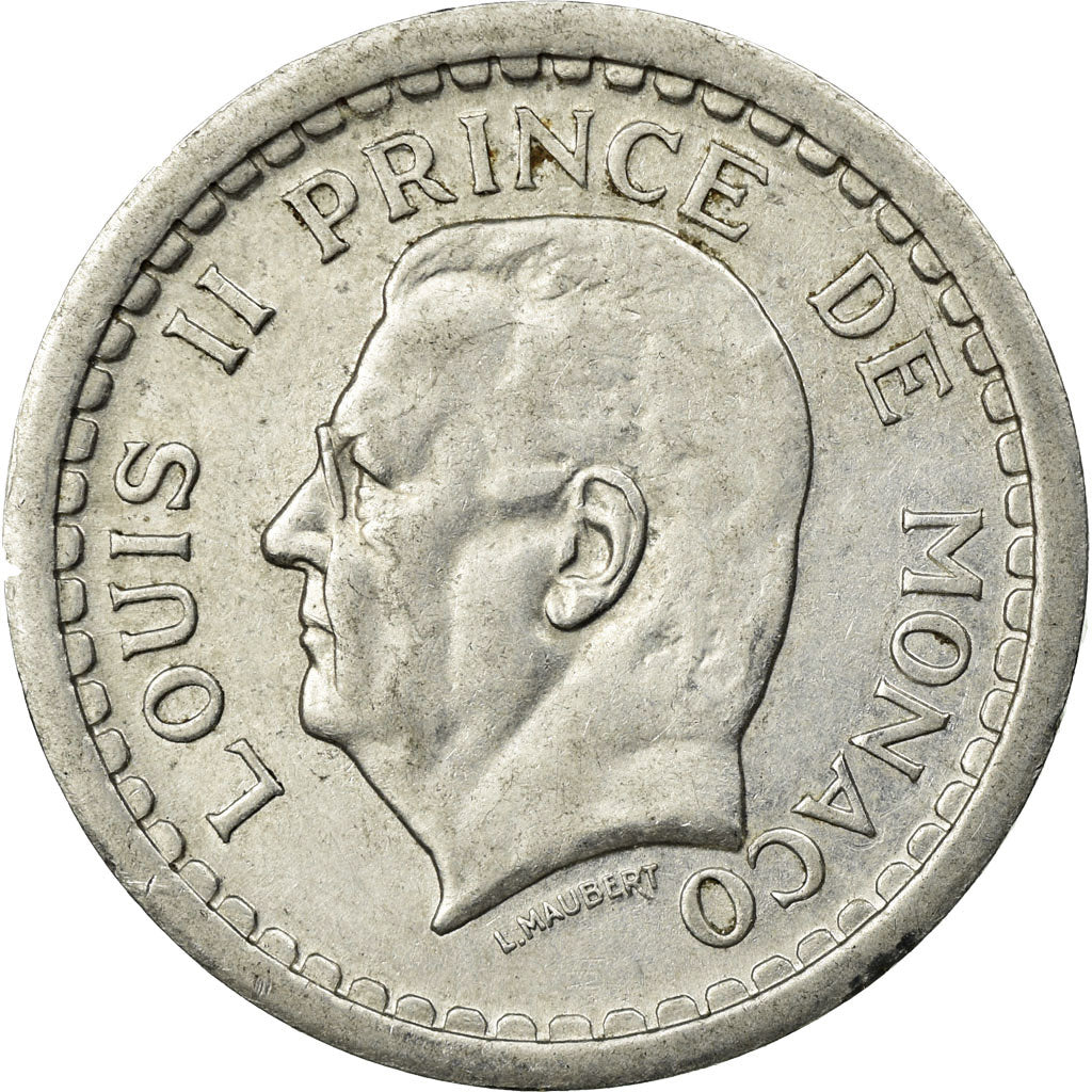 Münze, Monaco, Louis II, 2 Francs, Undated (1943), Paris, SS, Aluminium