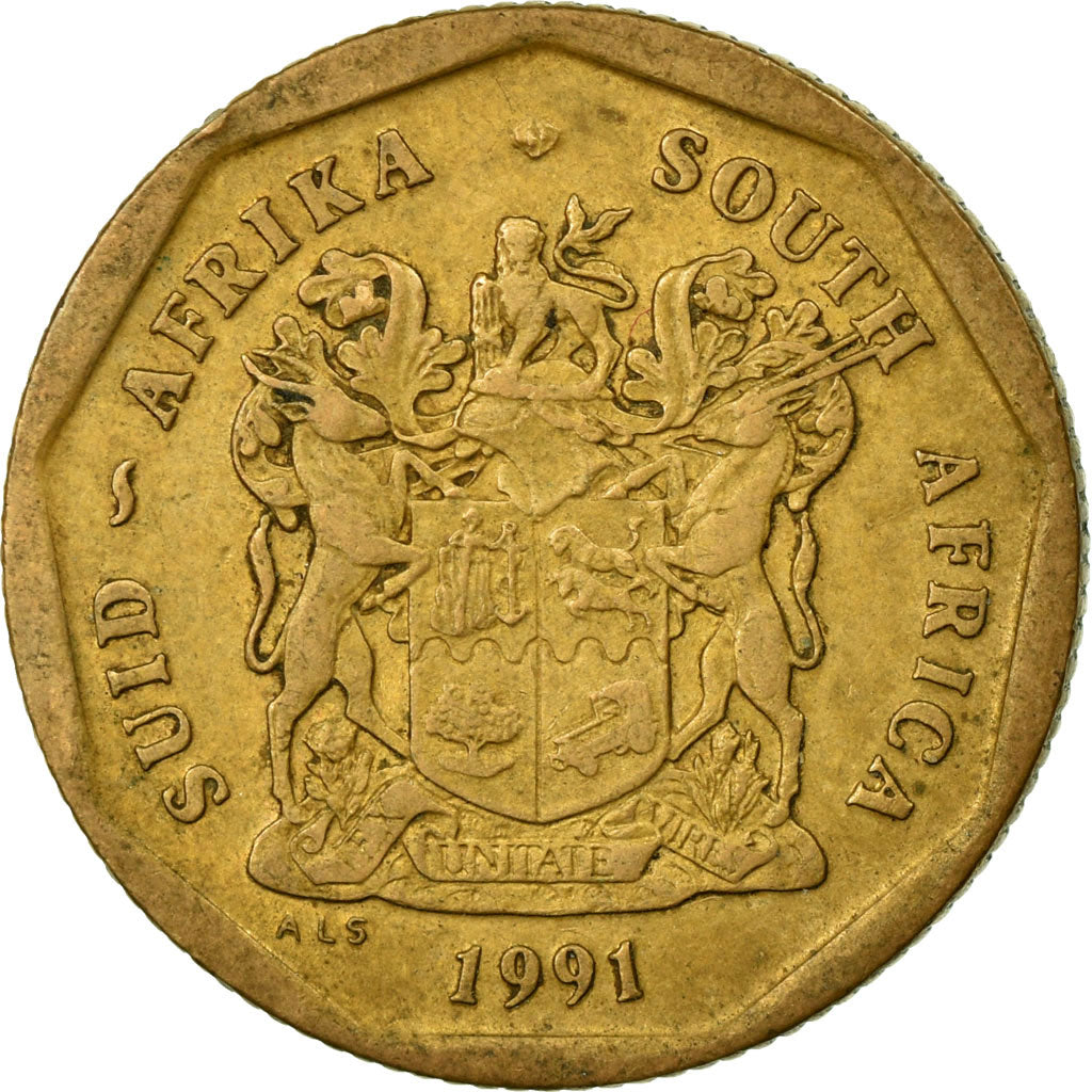 Monnaie, Afrique du Sud, 50 Cents, 1991, Pretoria, TB+, Bronze Plated Steel