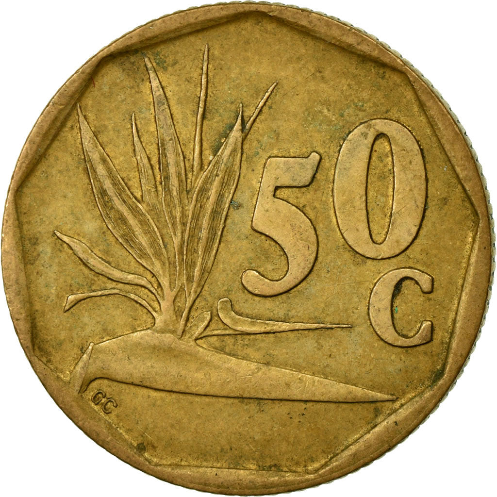 Monnaie, Afrique du Sud, 50 Cents, 1991, Pretoria, TB+, Bronze Plated Steel