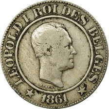 Coin, Belgium, Leopold I, 20 Centimes, 1861, VF(30-35), Copper-nickel, KM:20