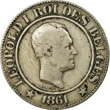 Münze, Belgien, Leopold I, 20 Centimes, 1861, S+, Copper-nickel, KM:20